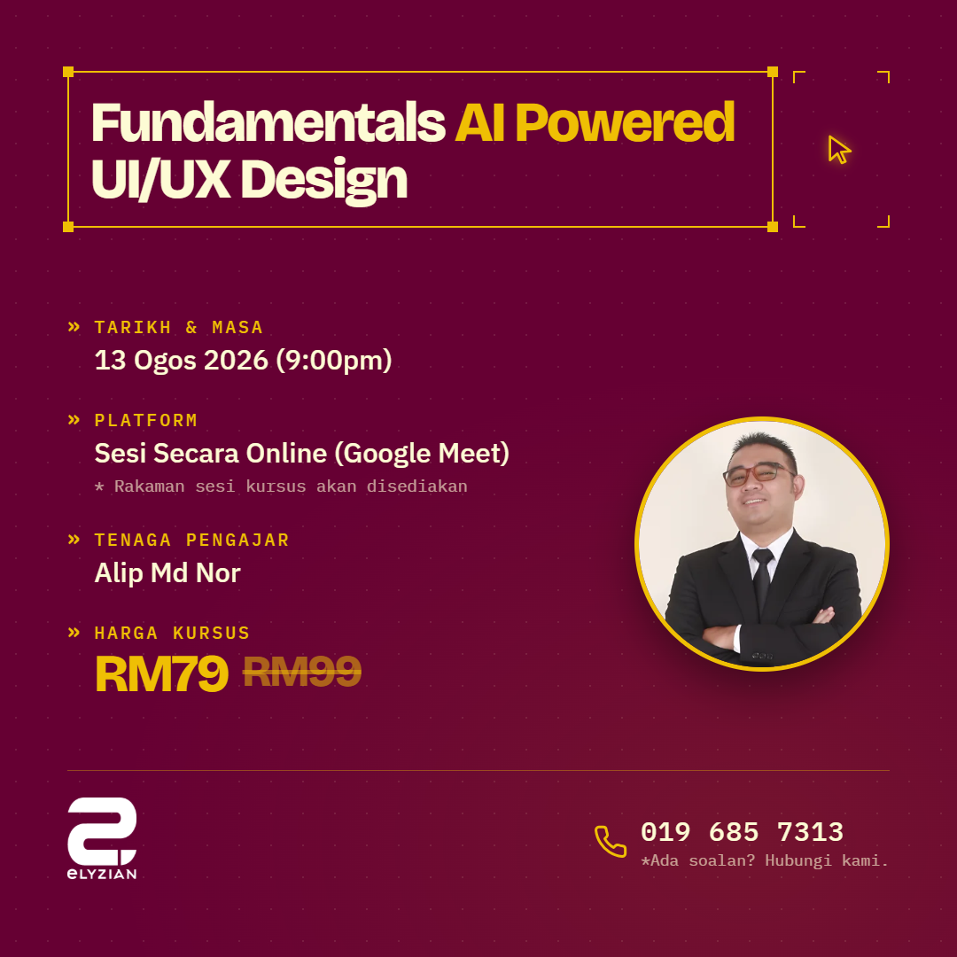 AI-powered UI/UX design training untuk membina design system dan landing page